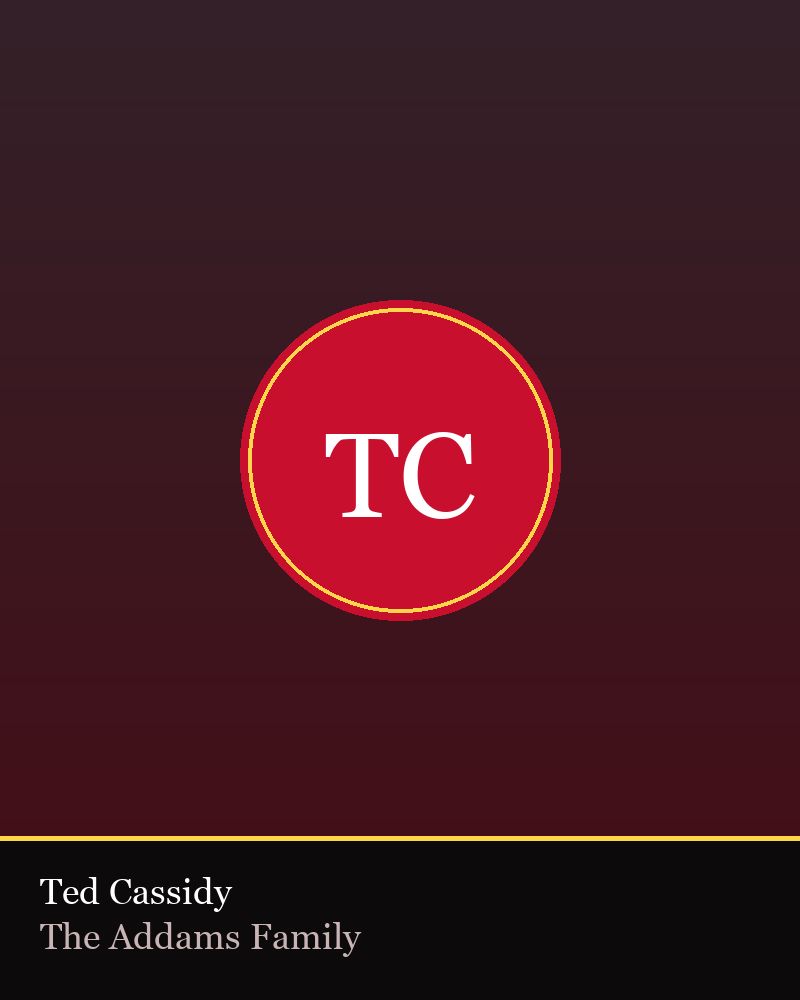 Ted Cassidy — TV Flash editorial portrait