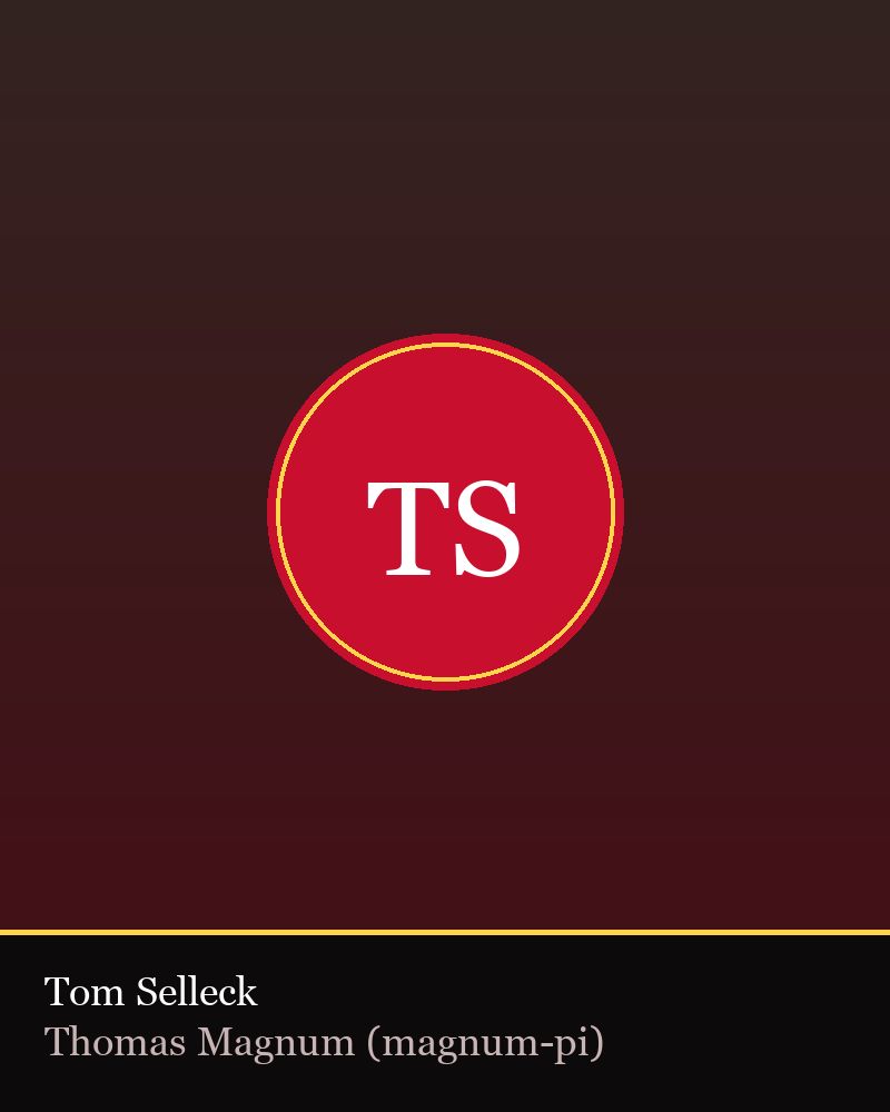 Tom Selleck — TV Flash editorial portrait
