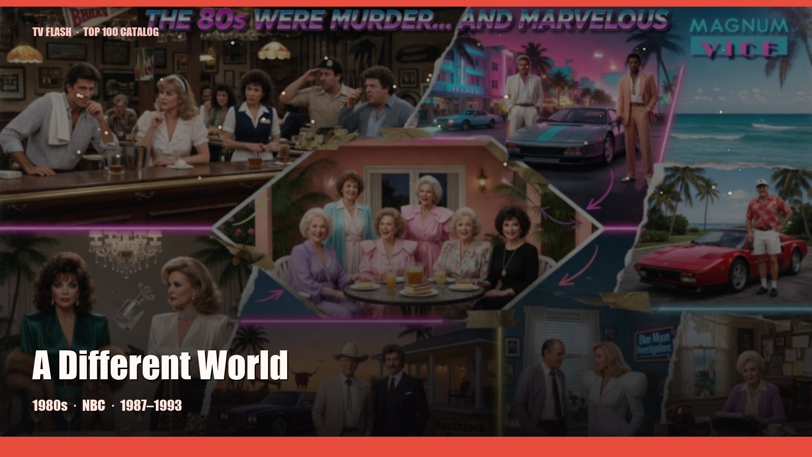 A Different World — editorial still collage for TV Flash