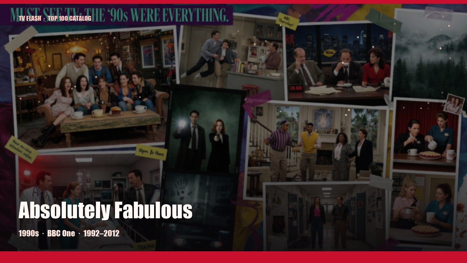 Absolutely Fabulous — editorial still collage for TV Flash