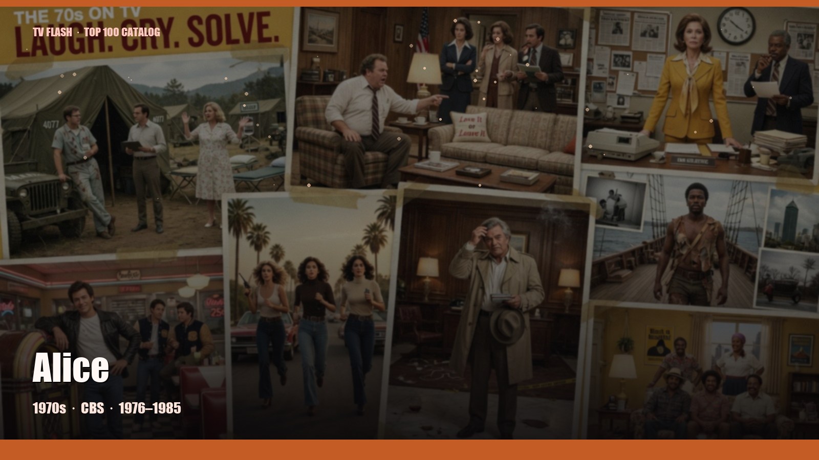 Alice — editorial still collage for TV Flash