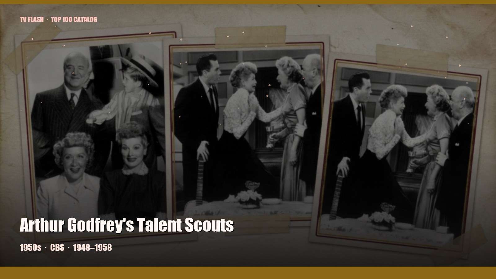 Arthur Godfrey's Talent Scouts — editorial still collage for TV Flash