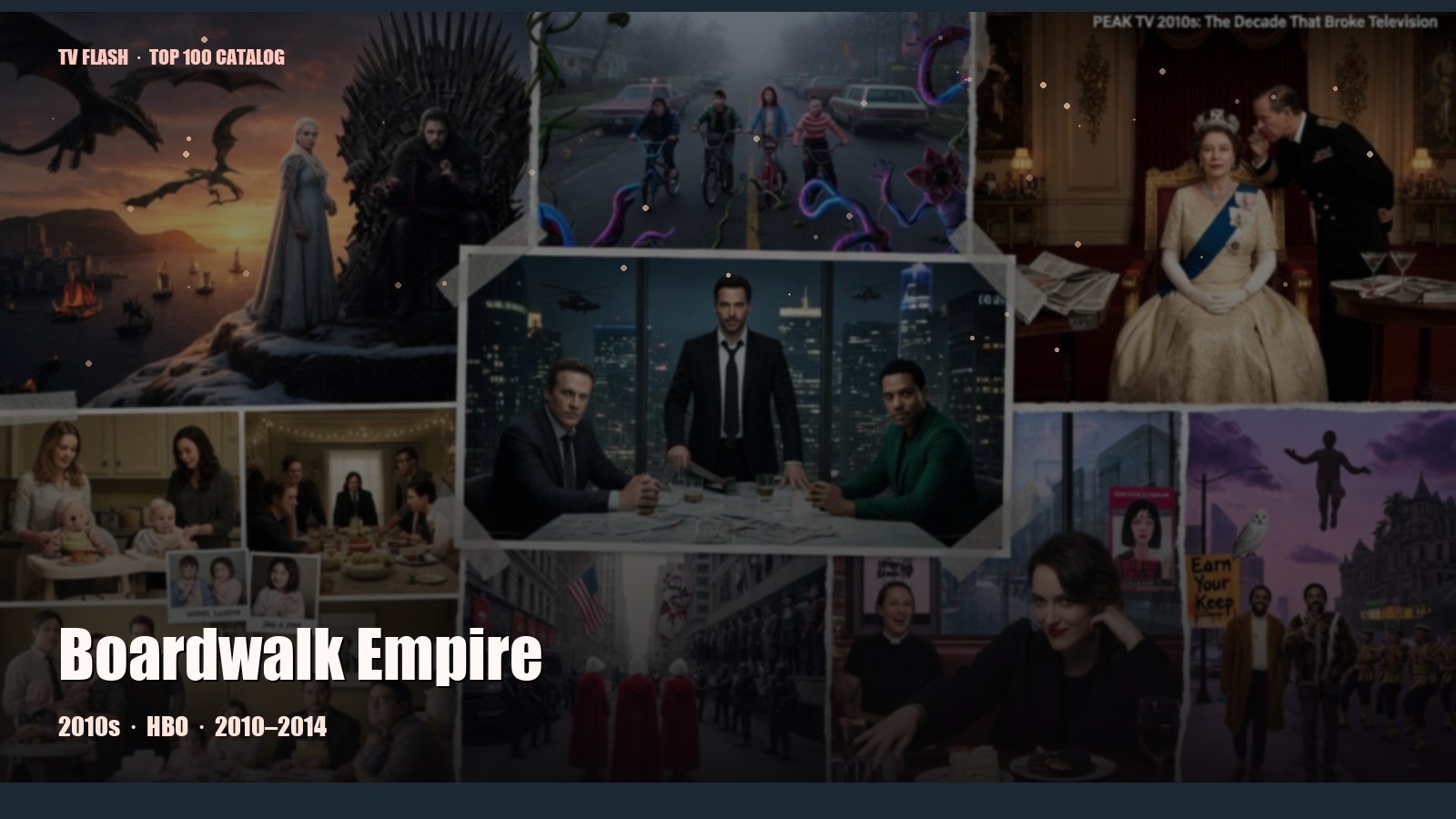 Boardwalk Empire — editorial still collage for TV Flash