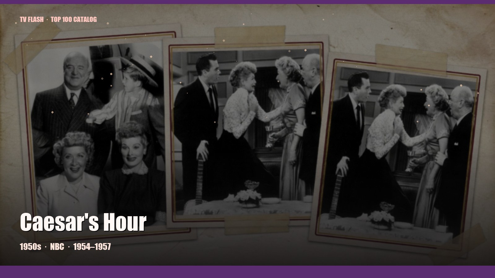 Caesar's Hour — editorial still collage for TV Flash