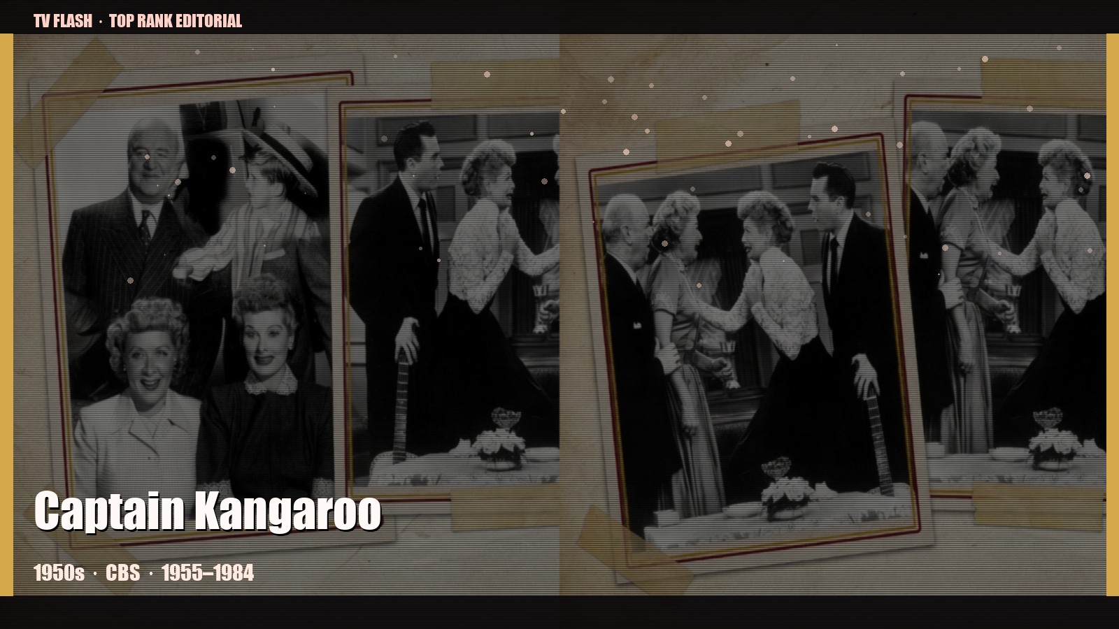Captain Kangaroo — editorial still collage for TV Flash