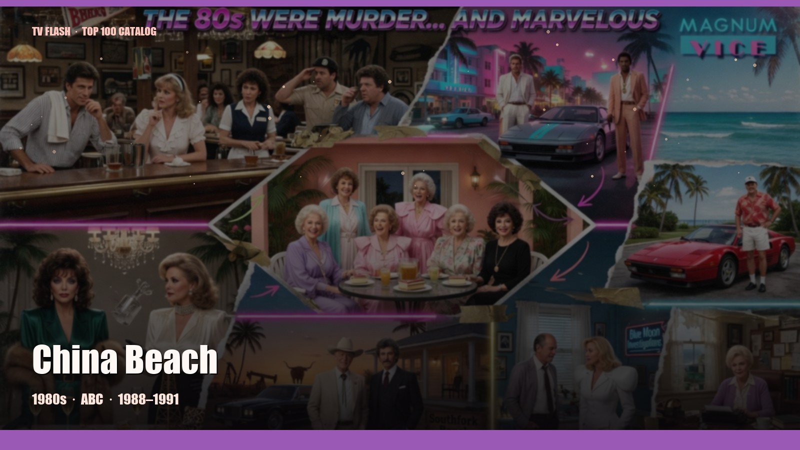 China Beach — editorial still collage for TV Flash