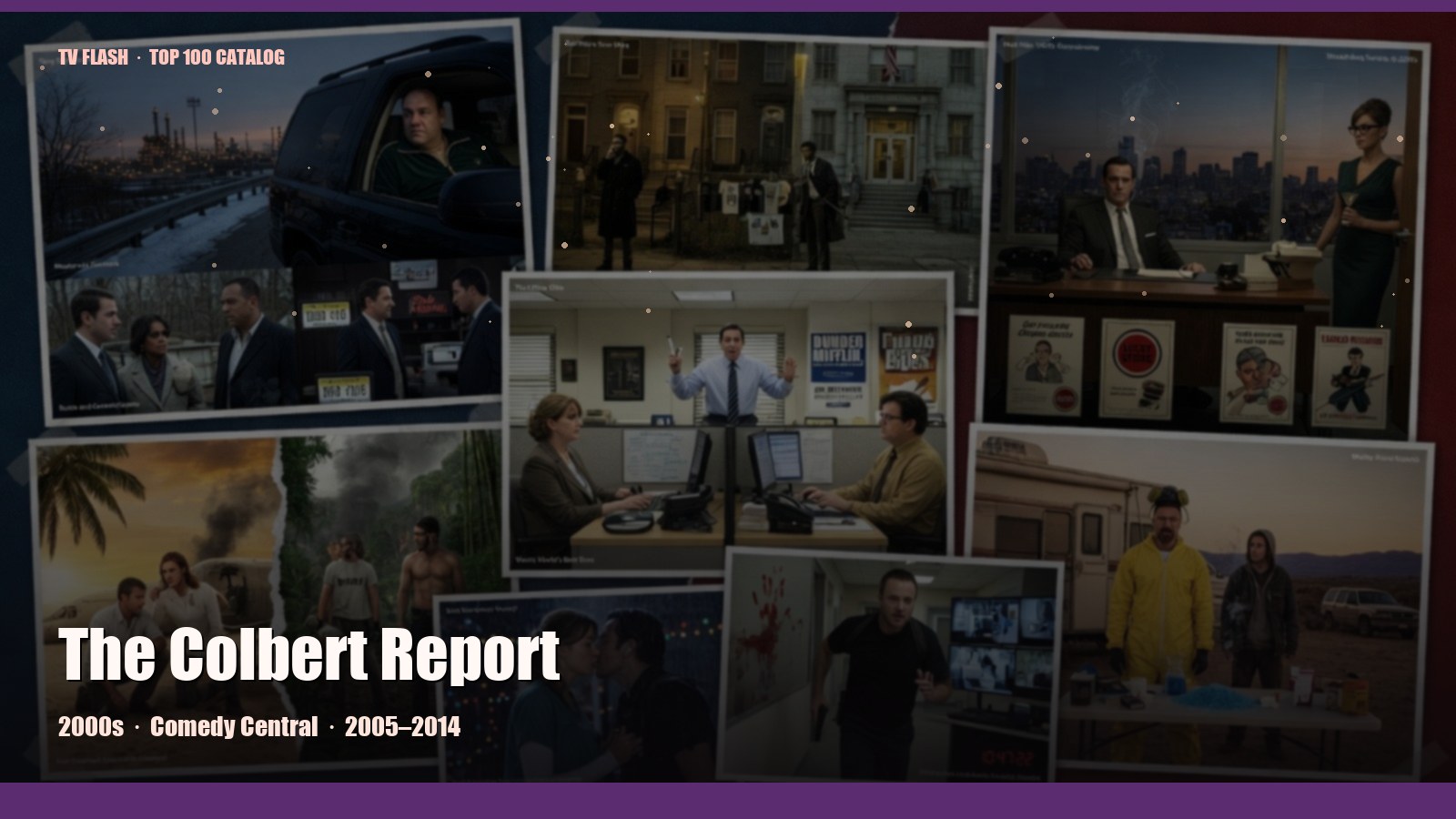 The Colbert Report — editorial still collage for TV Flash