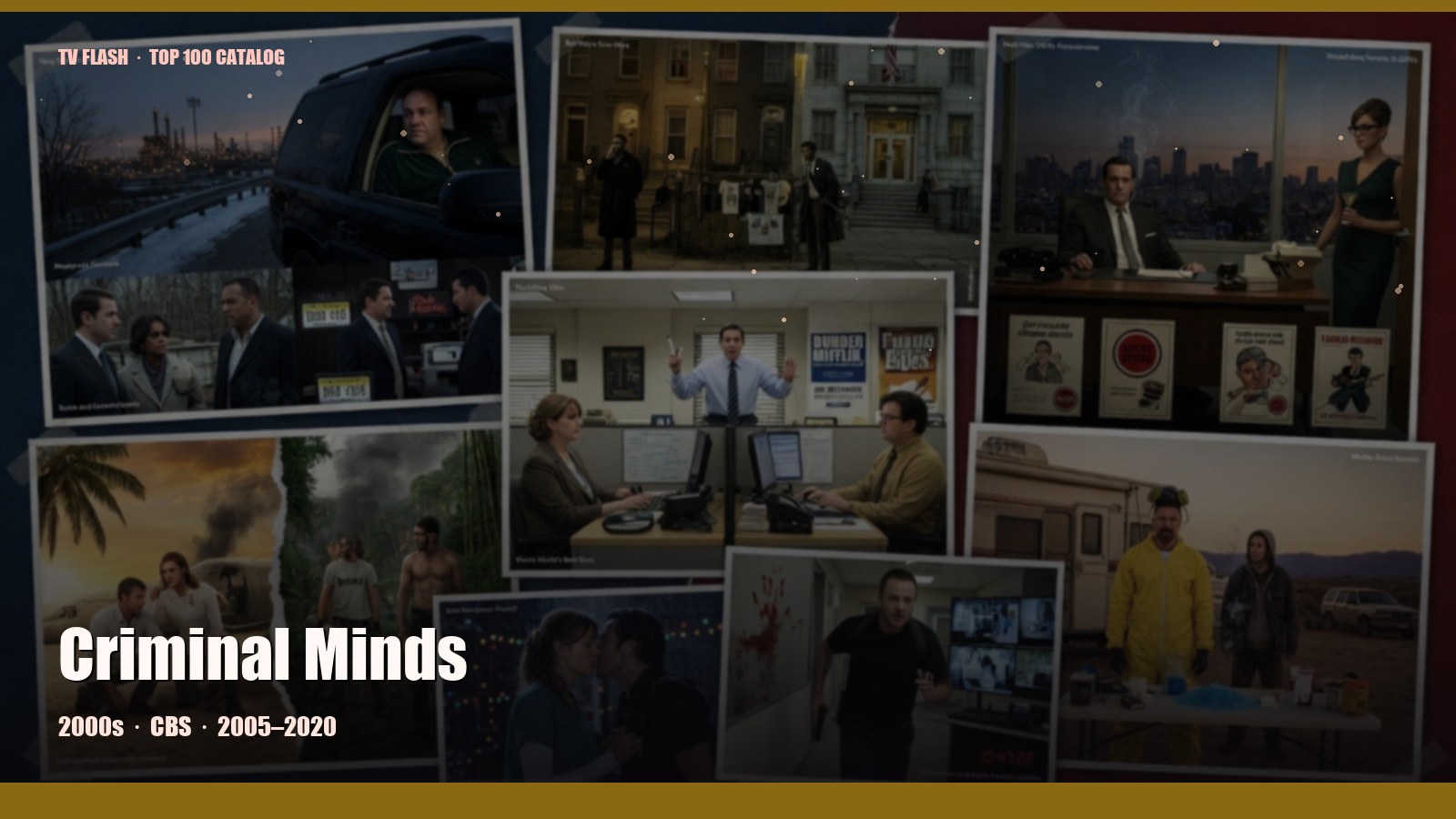 Criminal Minds — editorial still collage for TV Flash