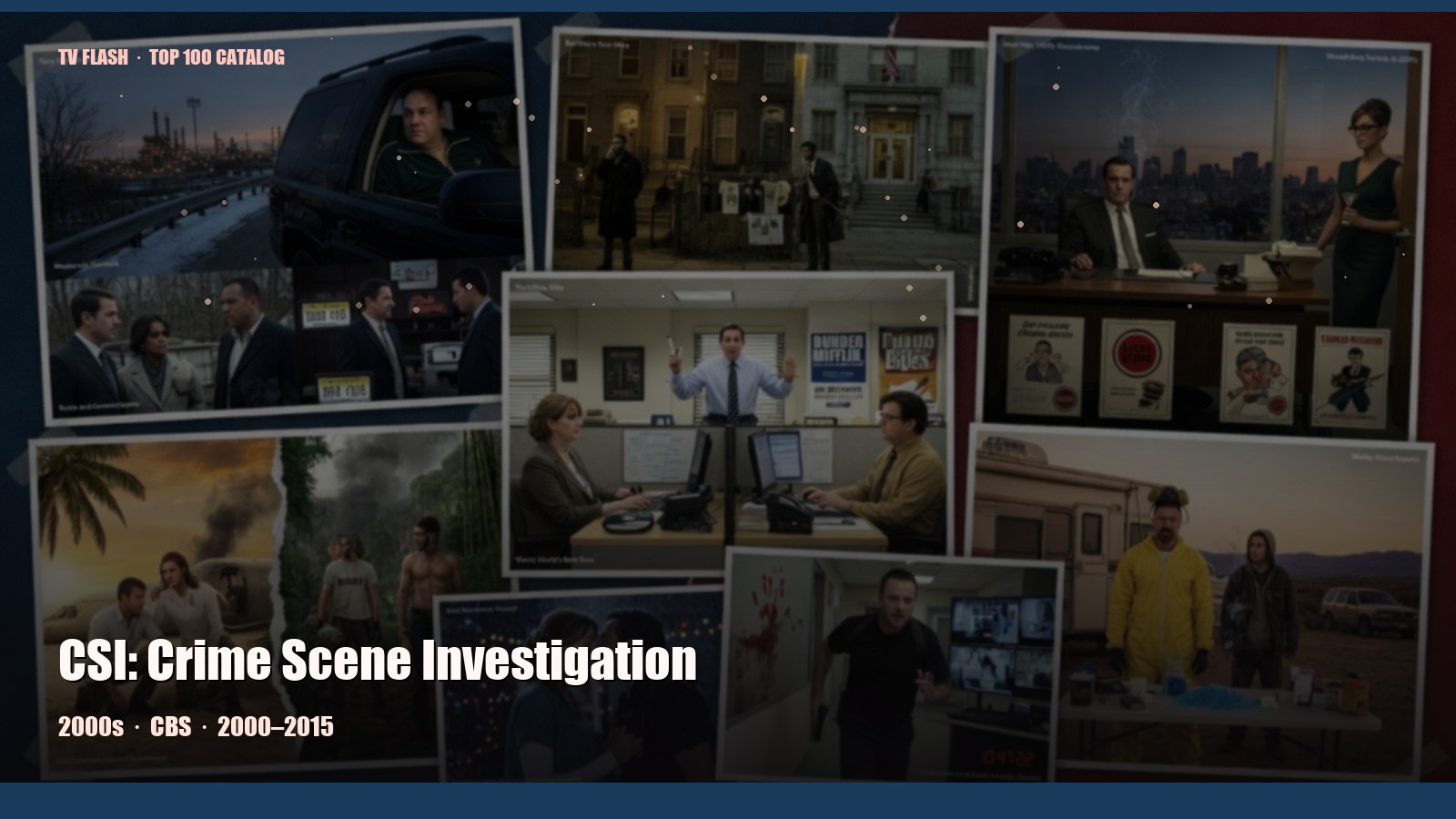 CSI: Crime Scene Investigation — editorial still collage for TV Flash