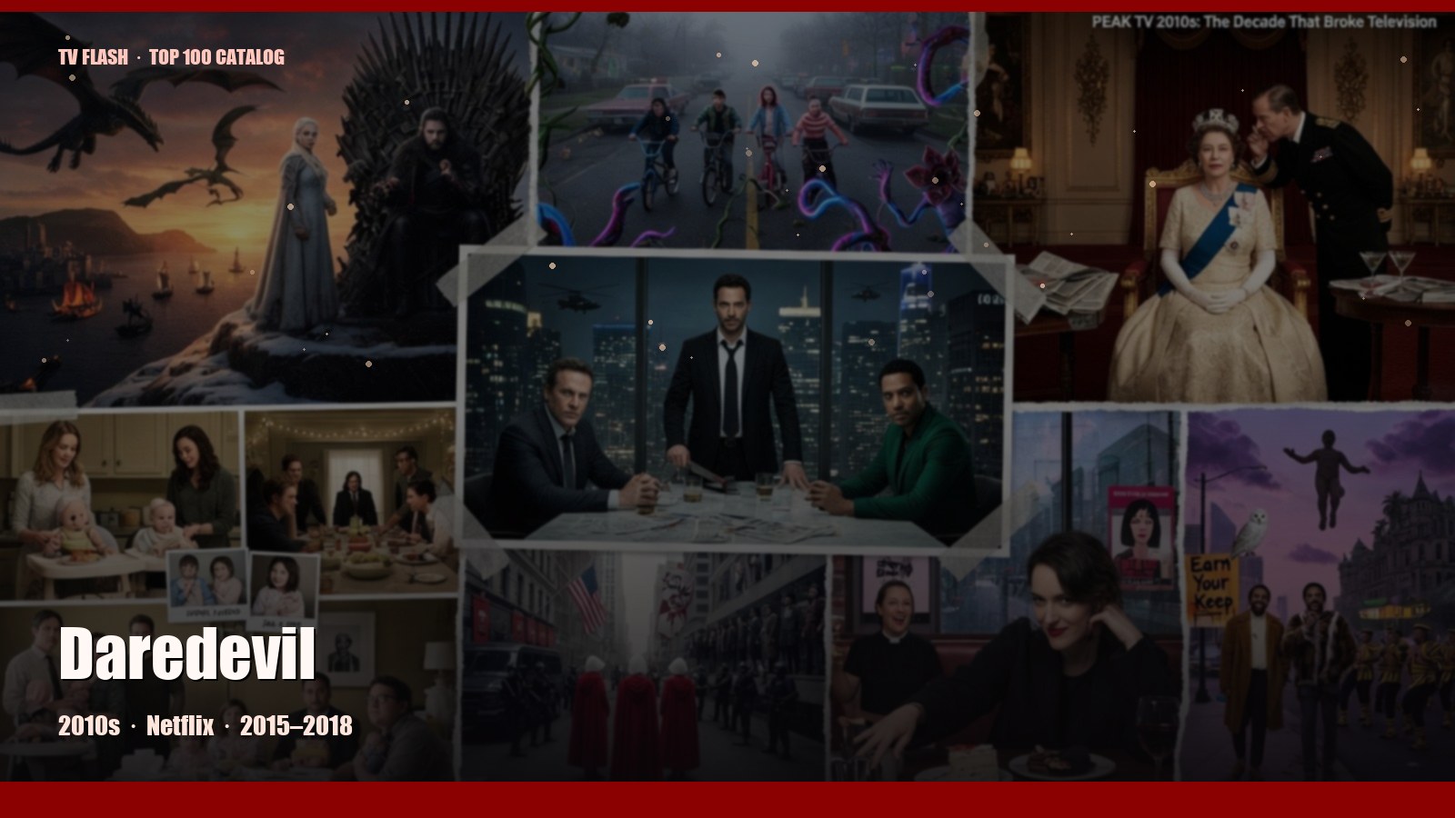 Daredevil — editorial still collage for TV Flash