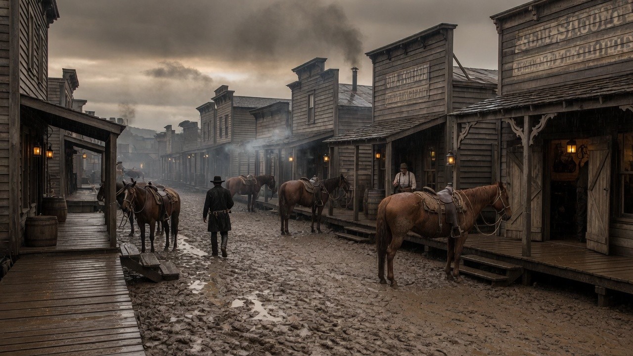 Deadwood — editorial still collage for TV Flash