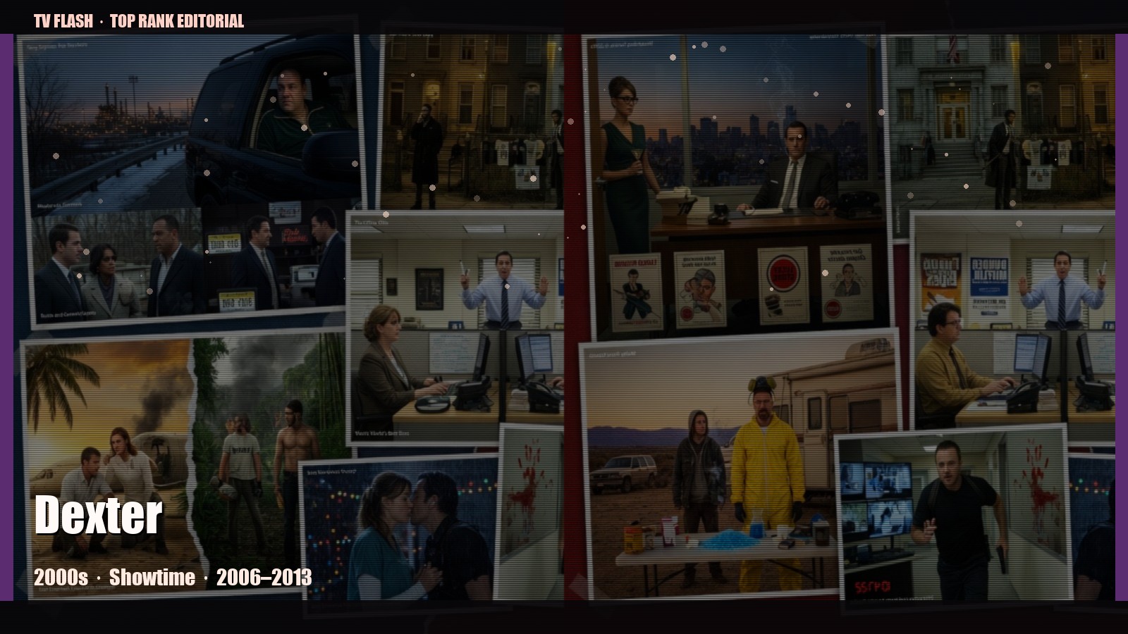 Dexter — editorial still collage for TV Flash