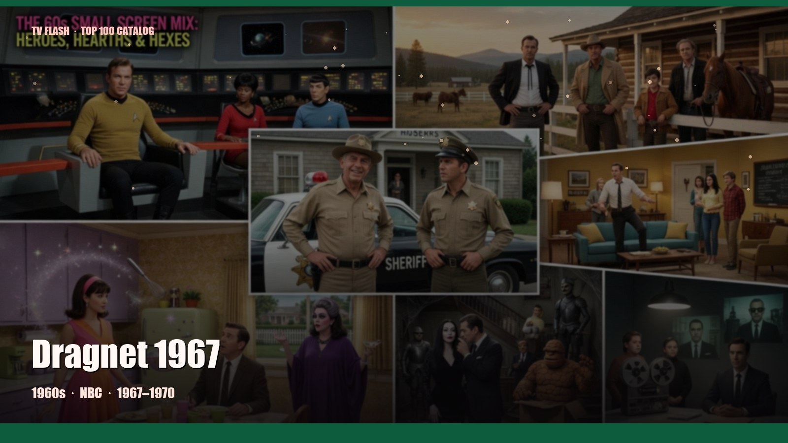 Dragnet 1967 — editorial still collage for TV Flash