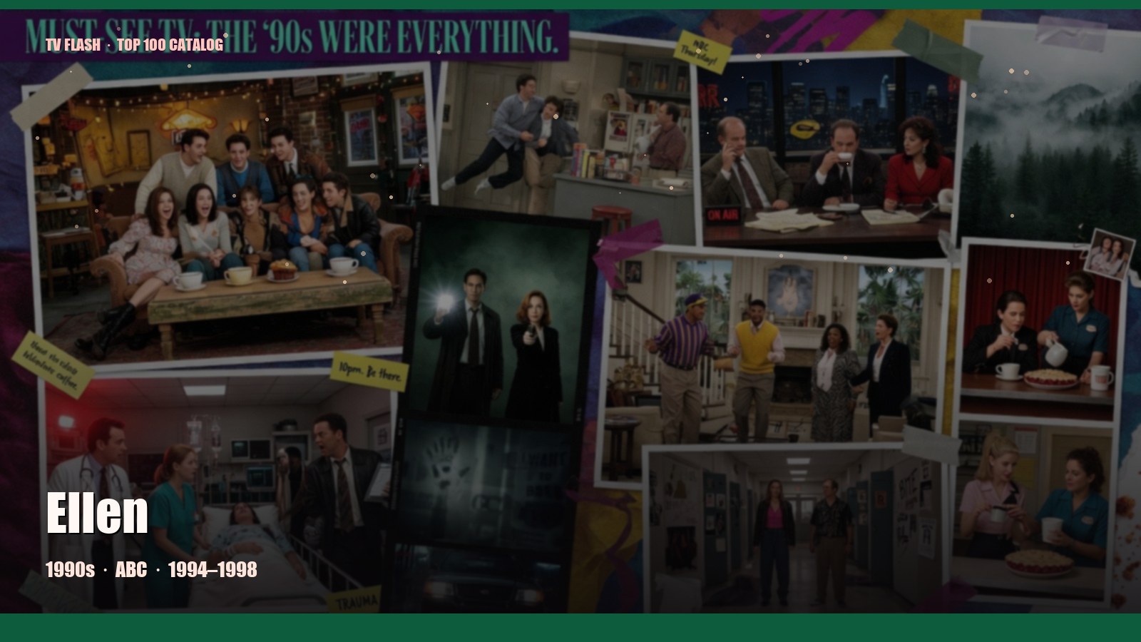 Ellen — editorial still collage for TV Flash