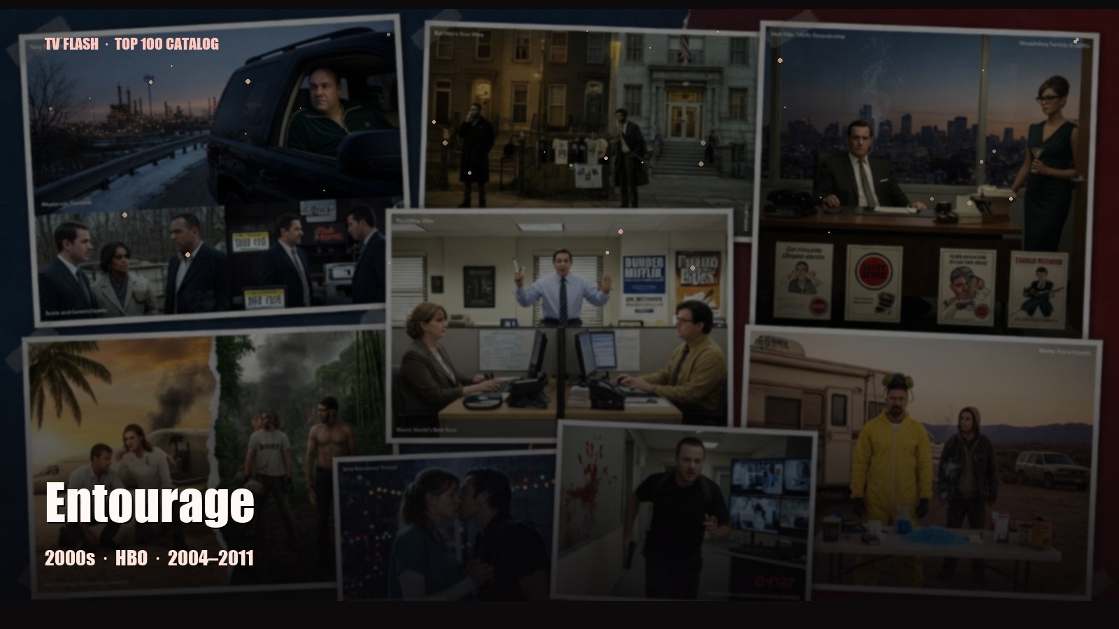 Entourage — editorial still collage for TV Flash
