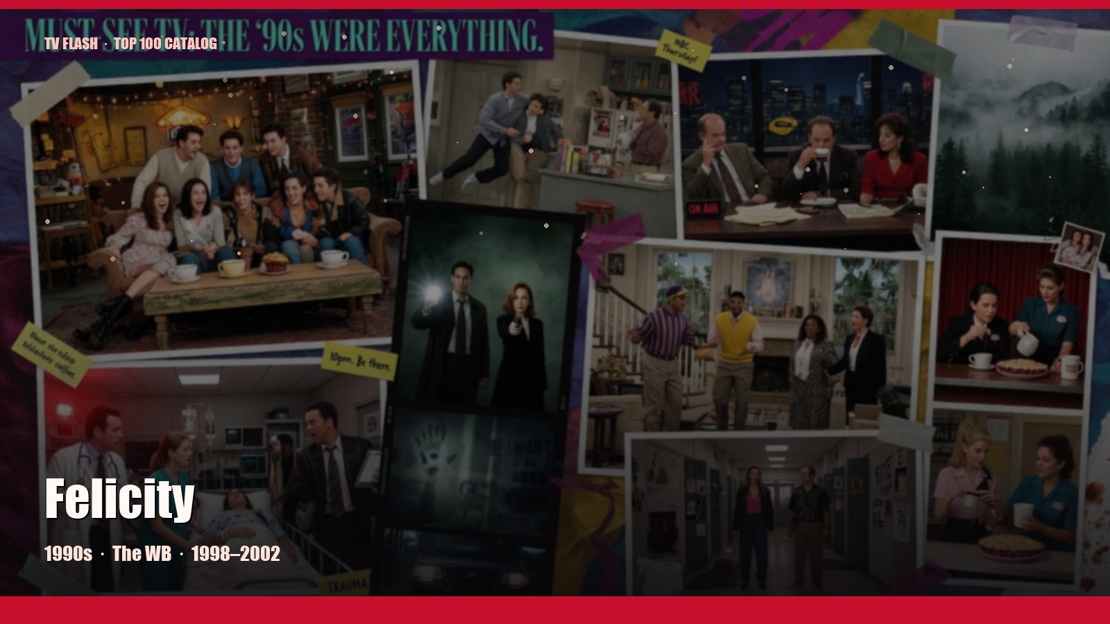 Felicity — editorial still collage for TV Flash