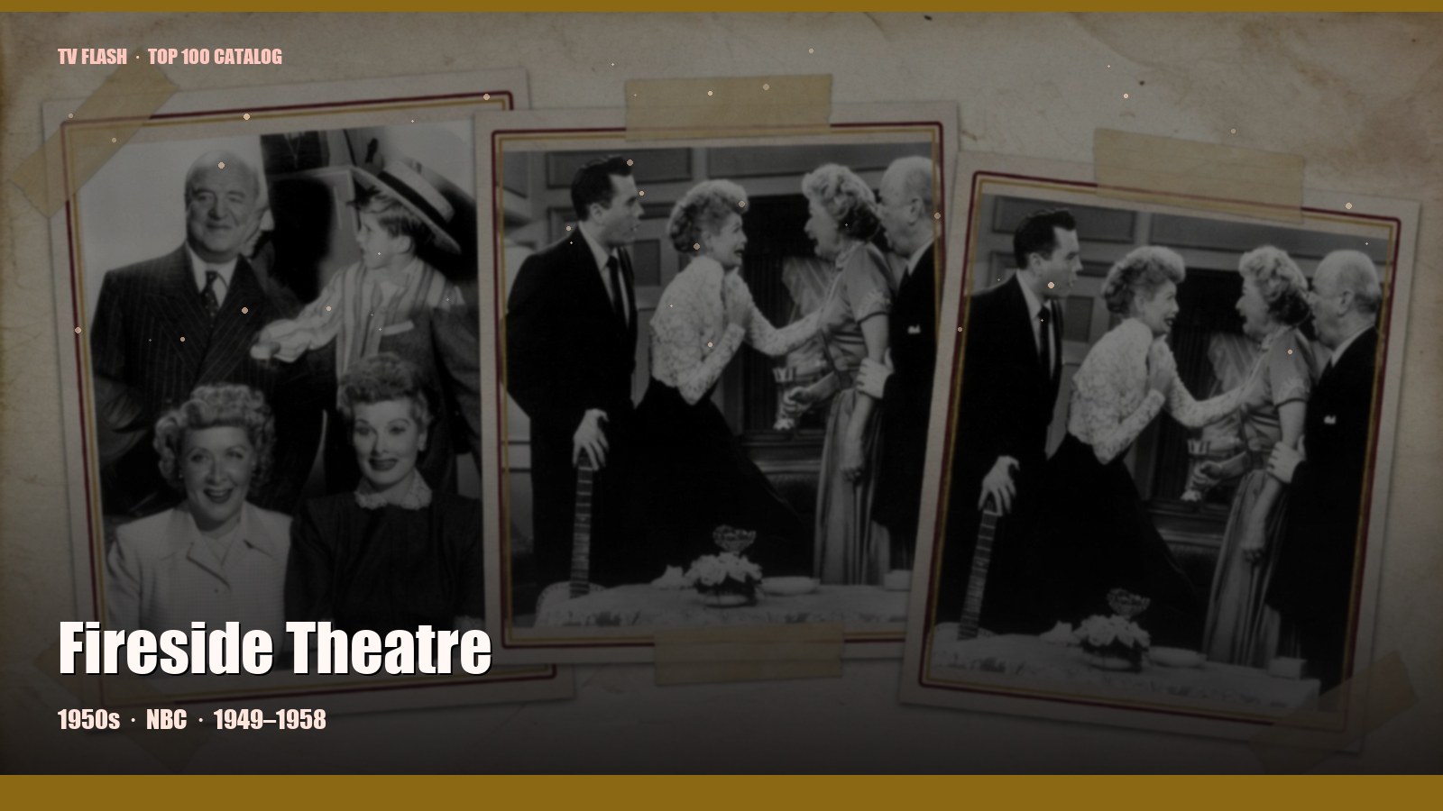 Fireside Theatre — editorial still collage for TV Flash