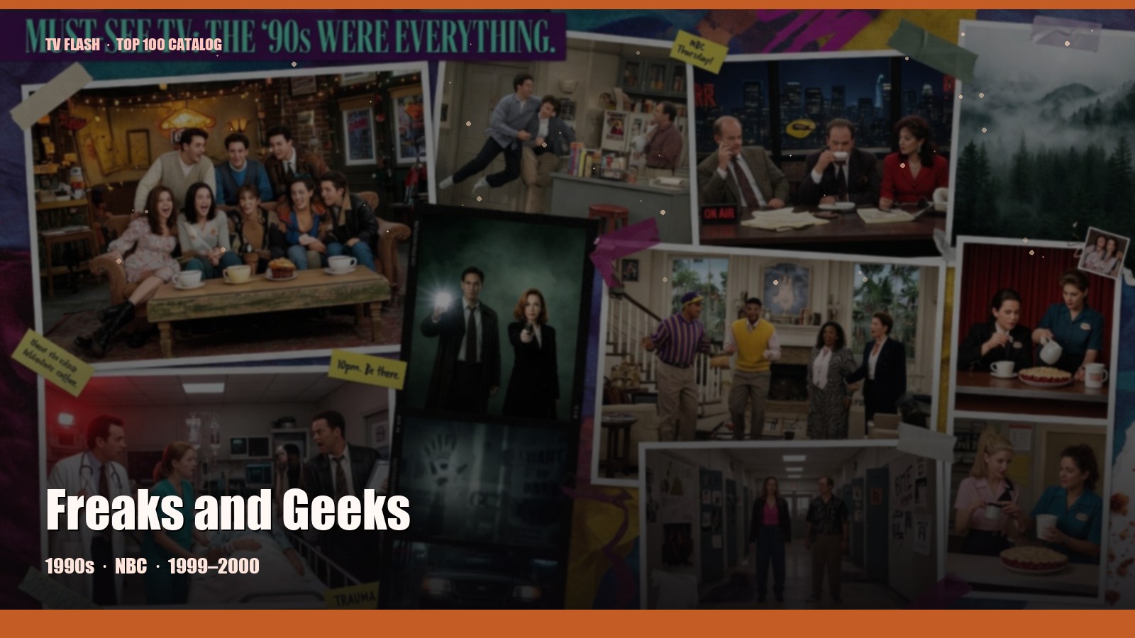 Freaks and Geeks — editorial still collage for TV Flash