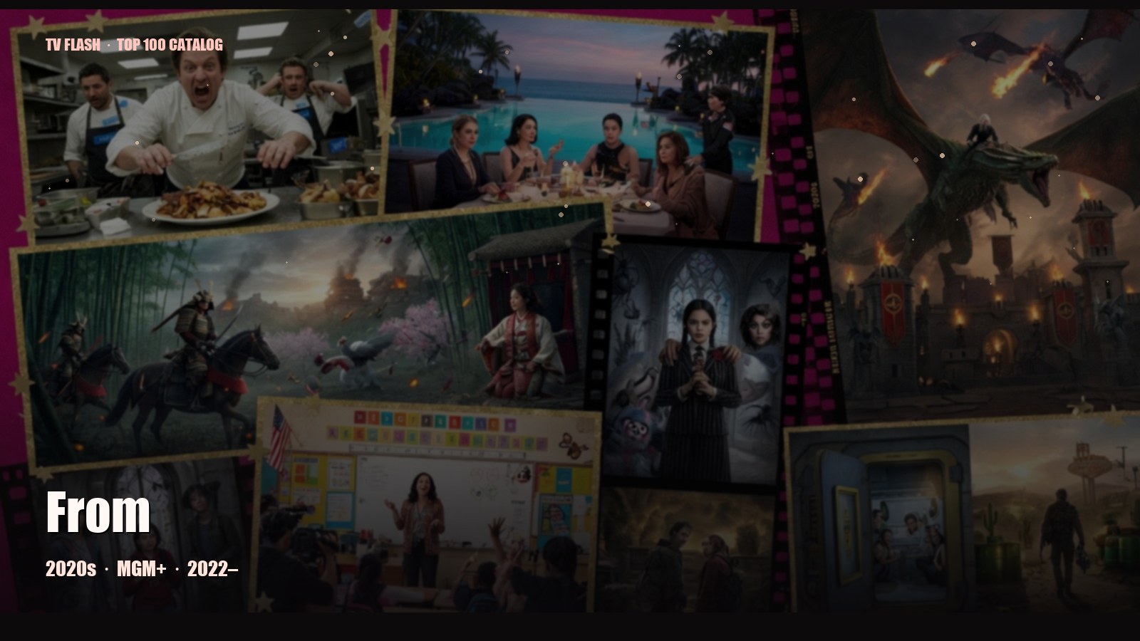 From — editorial still collage for TV Flash