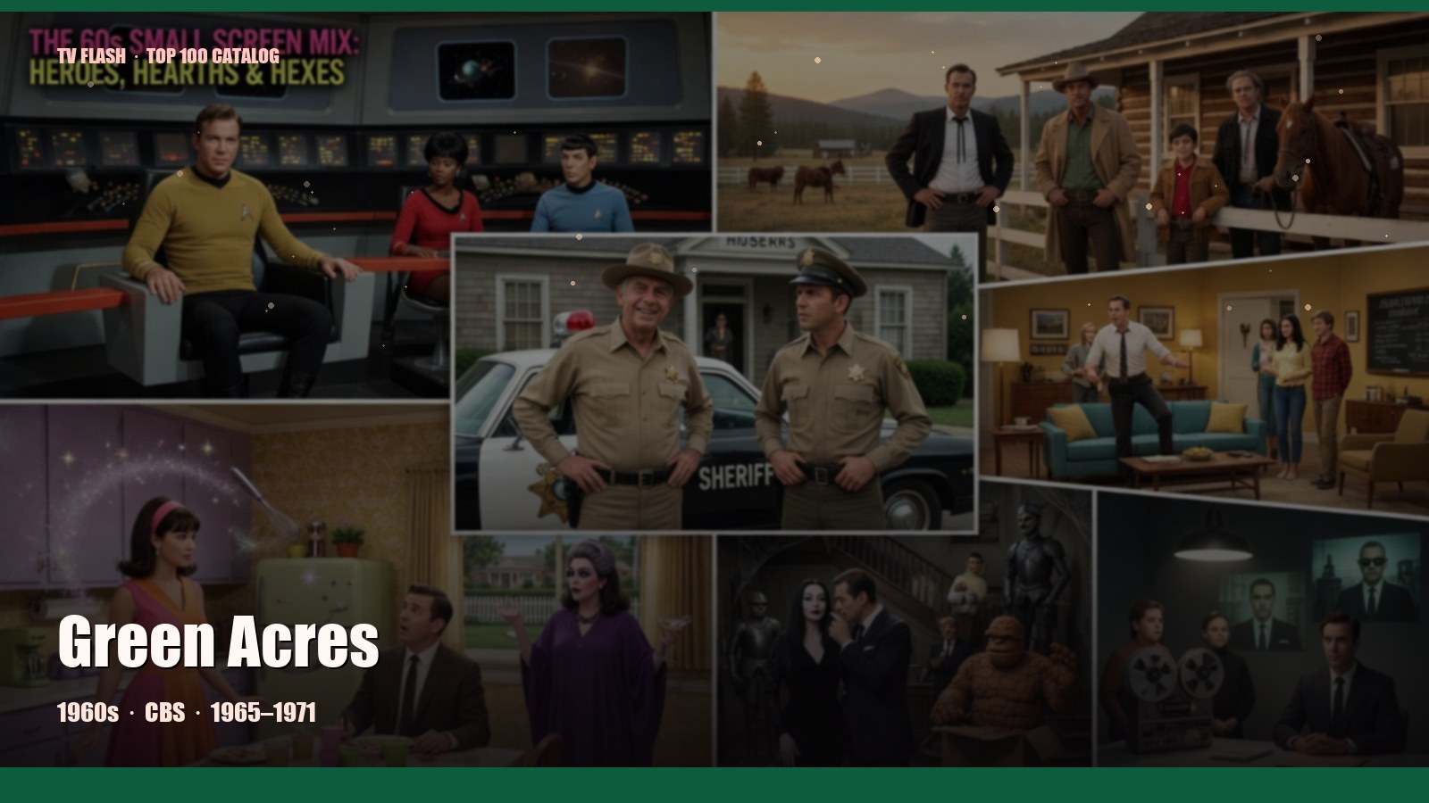 Green Acres — editorial still collage for TV Flash