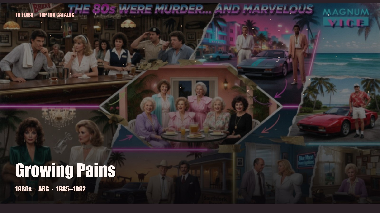 Growing Pains — editorial still collage for TV Flash