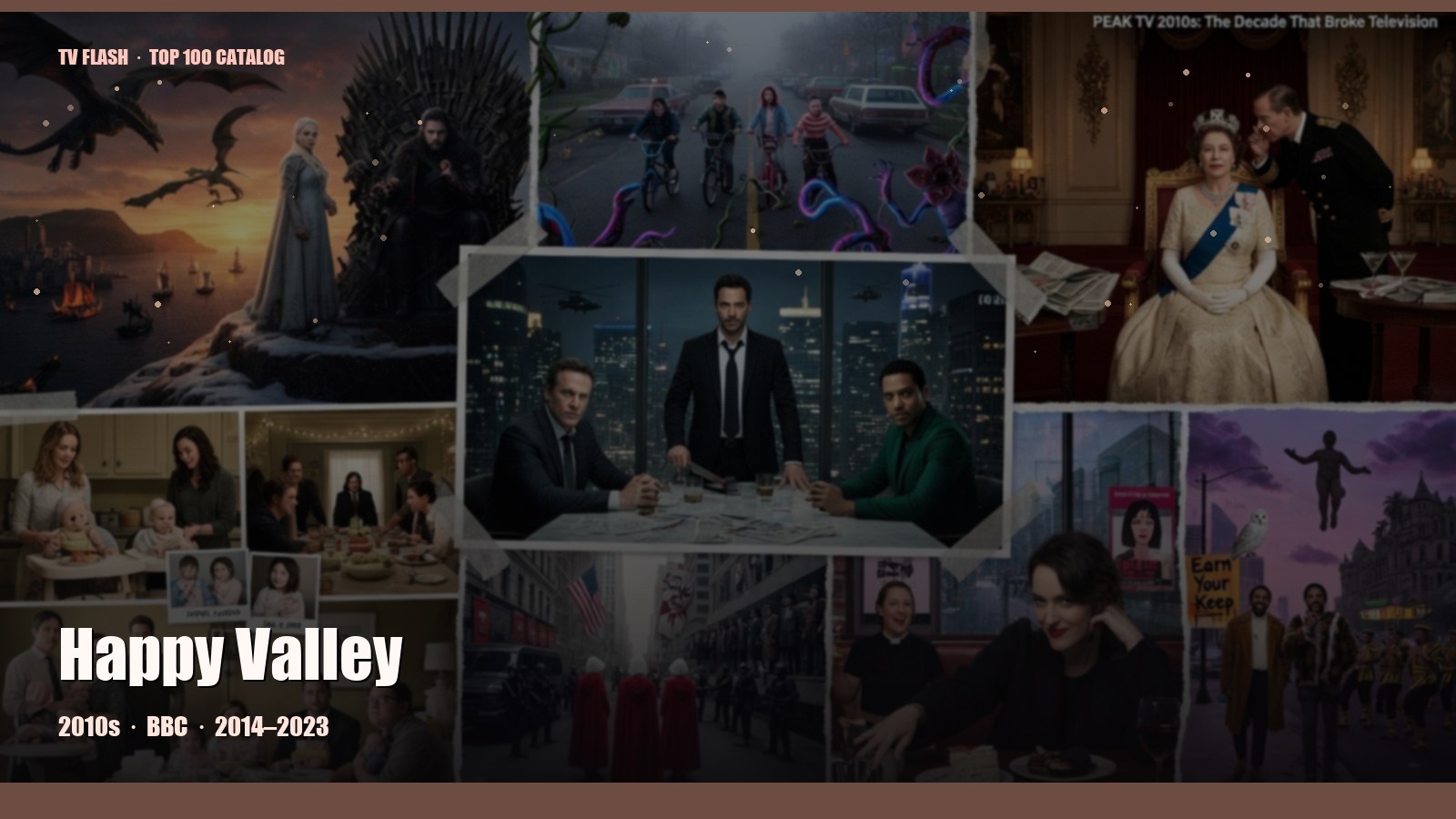 Happy Valley — editorial still collage for TV Flash