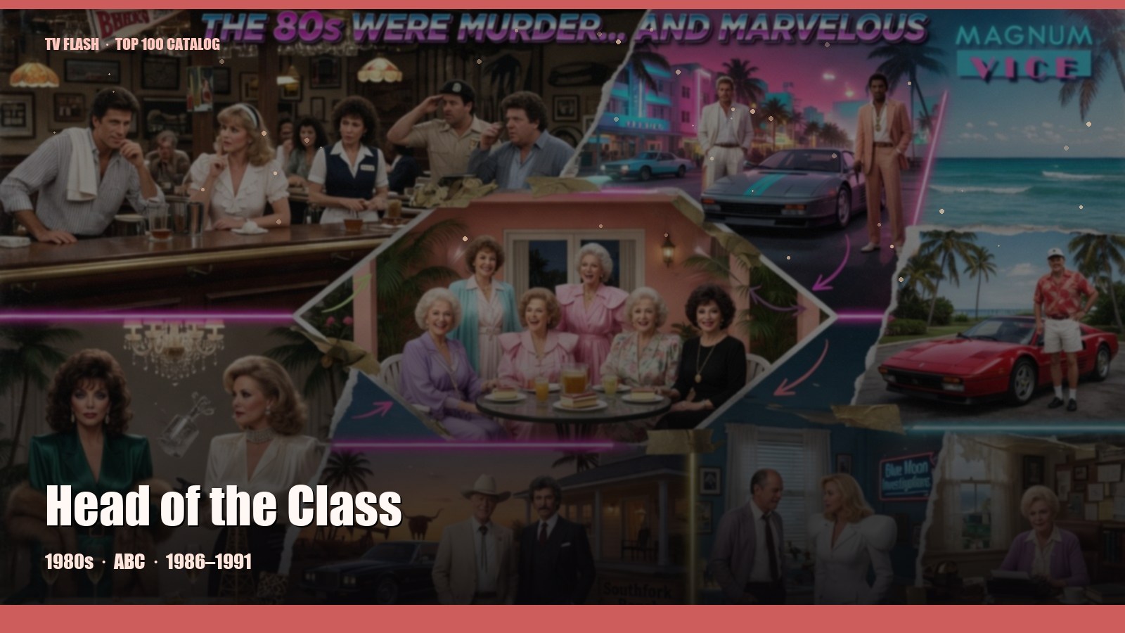 Head of the Class — editorial still collage for TV Flash
