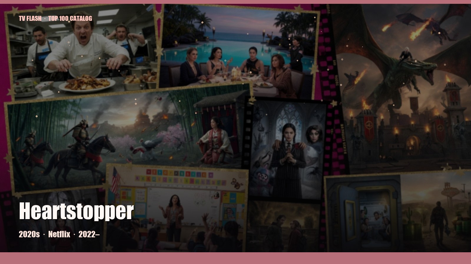 Heartstopper — editorial still collage for TV Flash