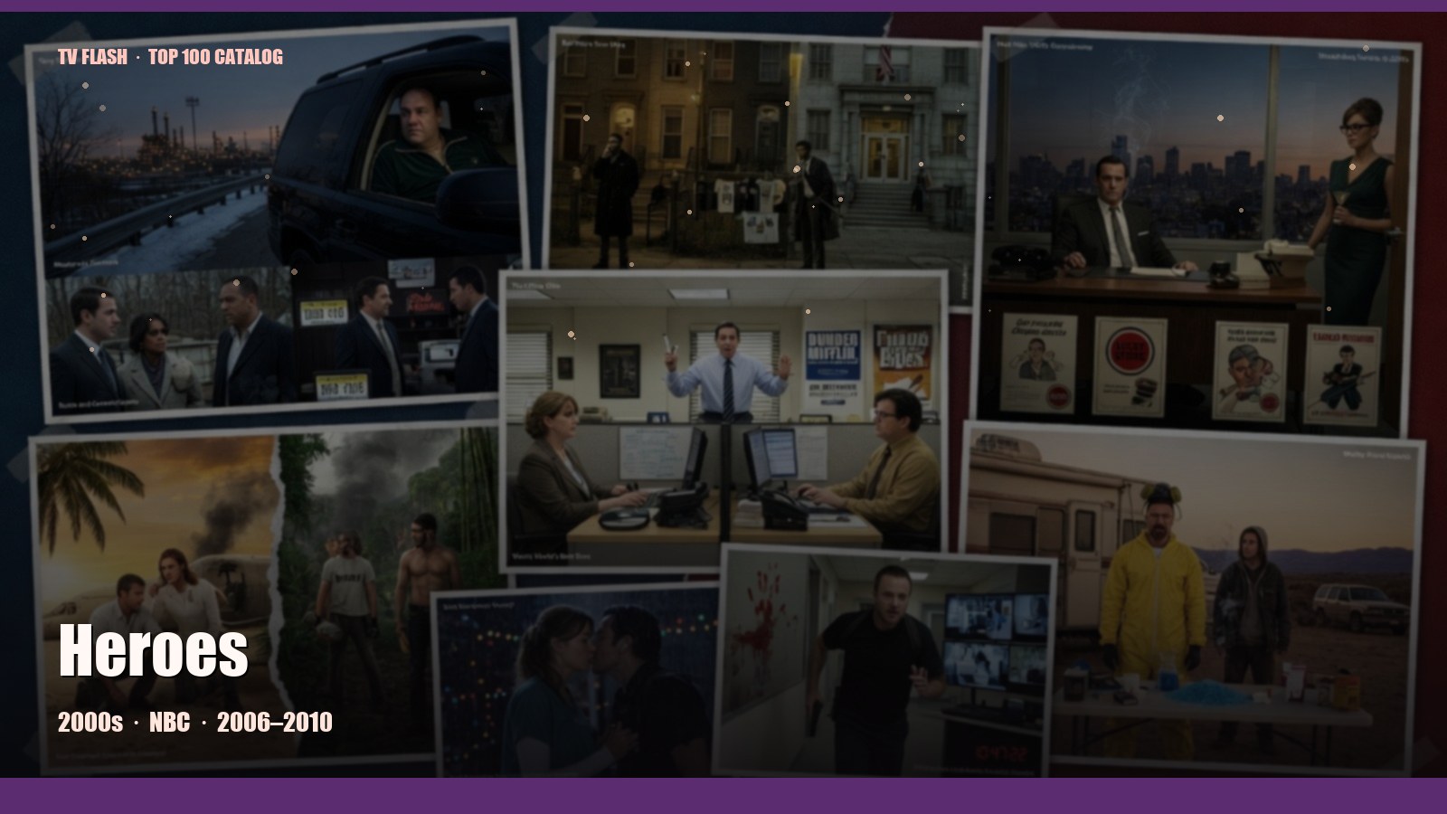 Heroes — editorial still collage for TV Flash