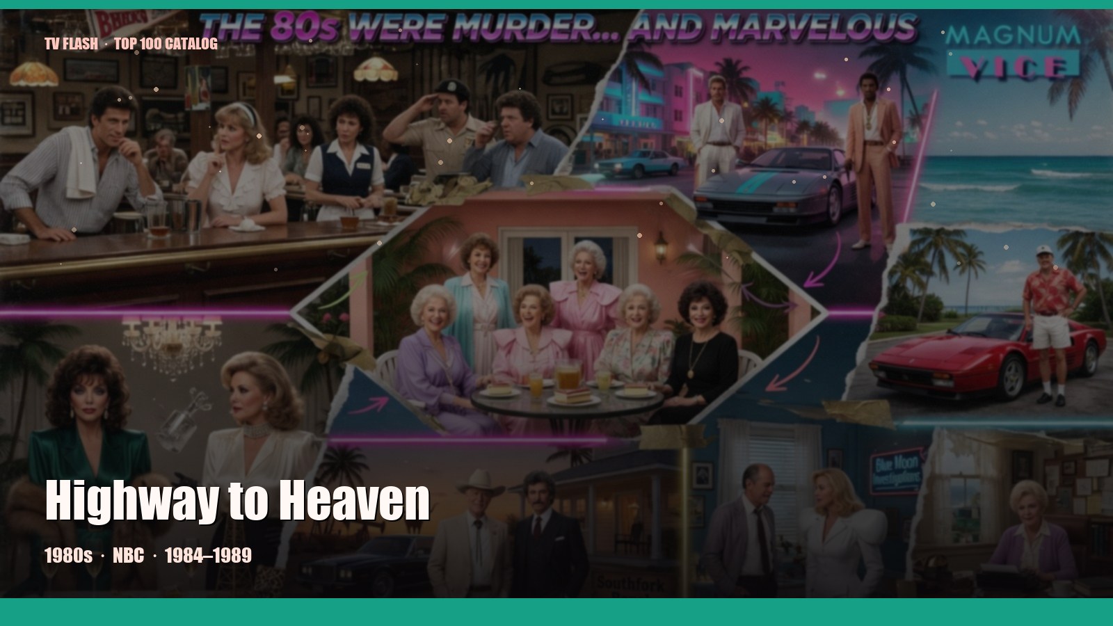 Highway to Heaven — editorial still collage for TV Flash