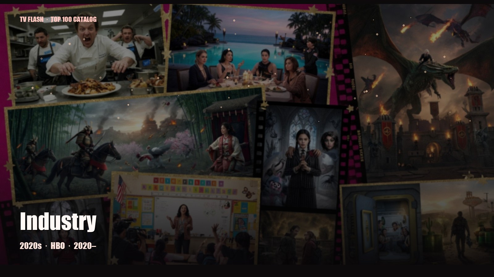 Industry — editorial still collage for TV Flash