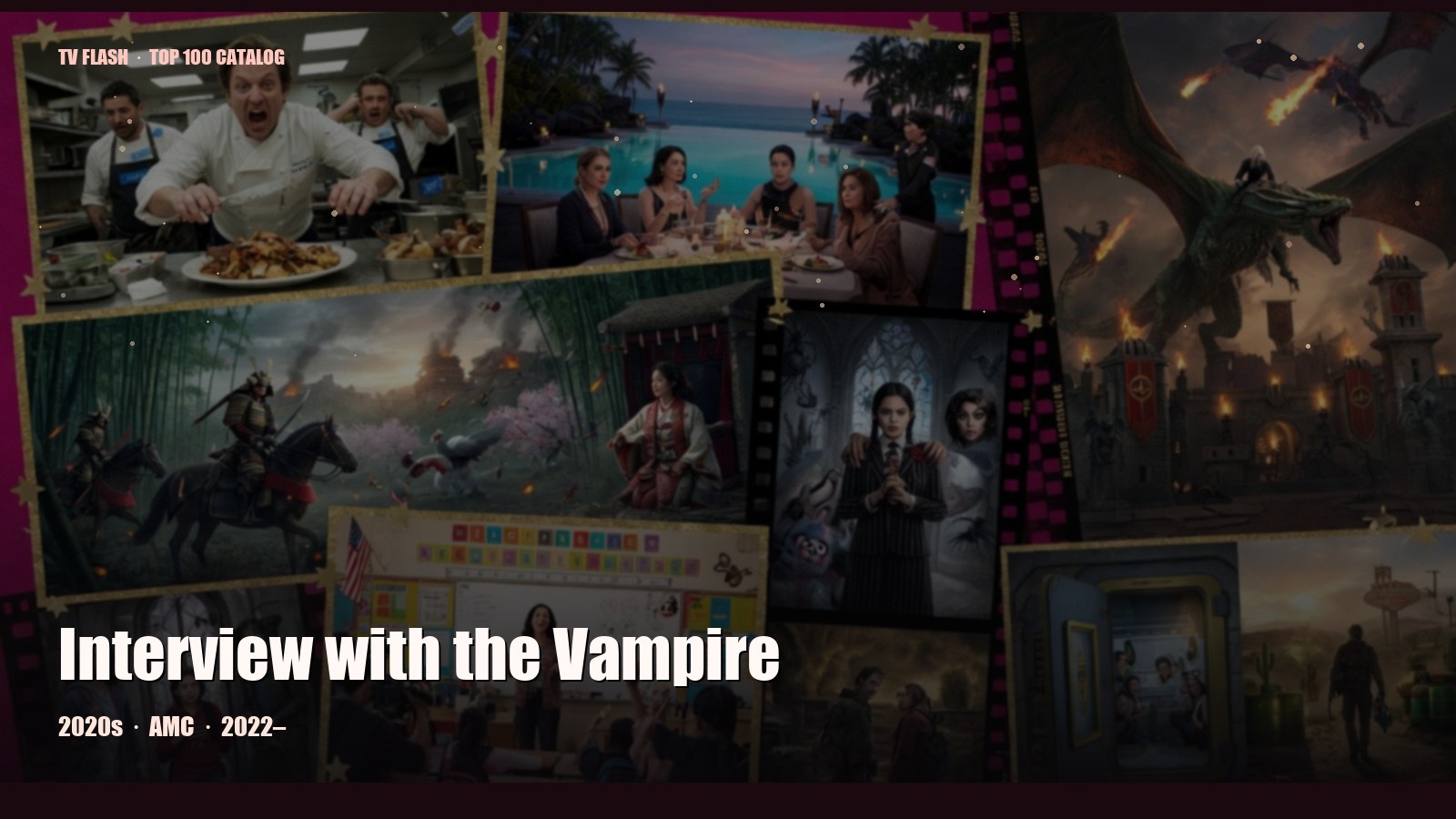 Interview with the Vampire — editorial still collage for TV Flash