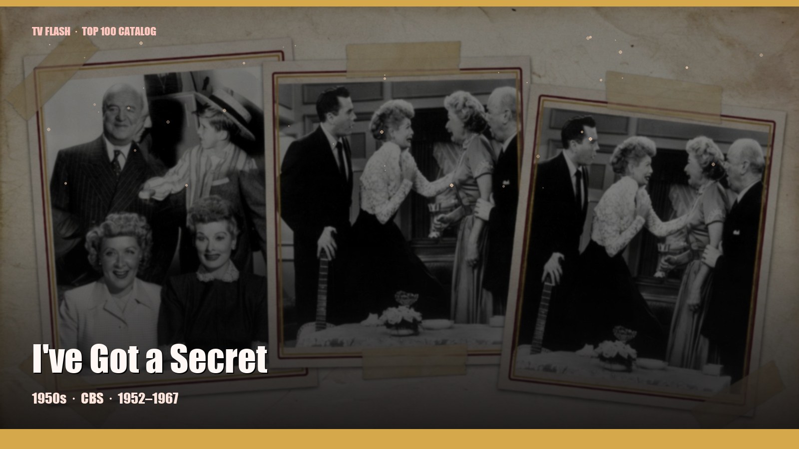 I've Got a Secret — editorial still collage for TV Flash