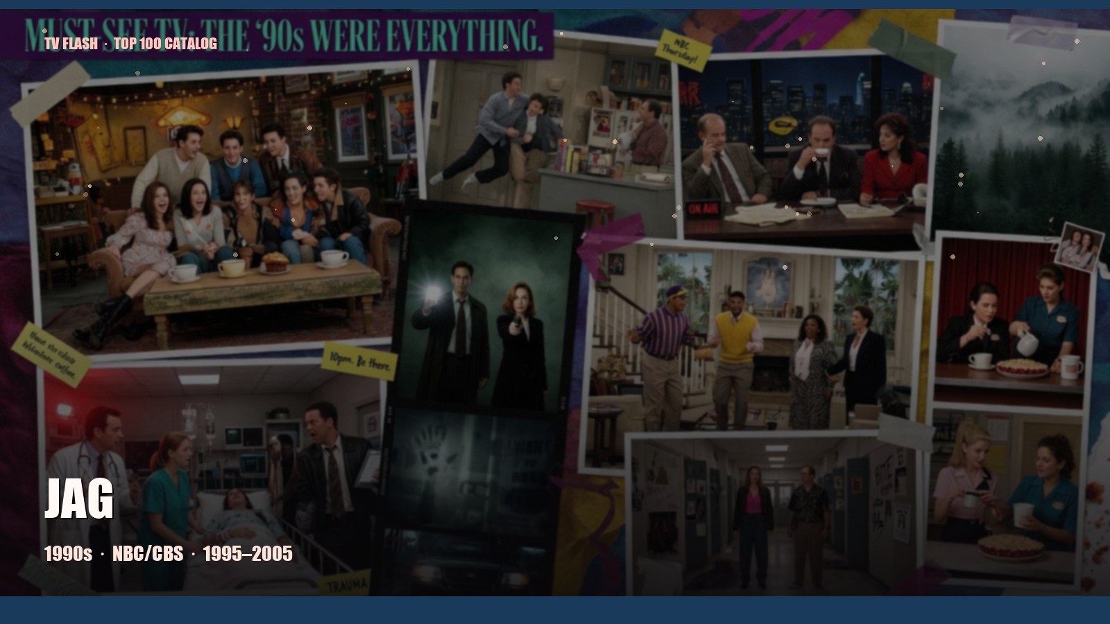 JAG — editorial still collage for TV Flash