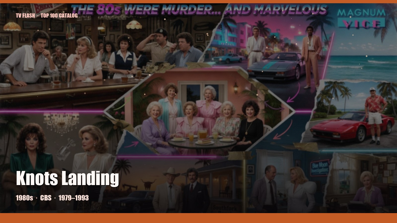 Knots Landing — editorial still collage for TV Flash