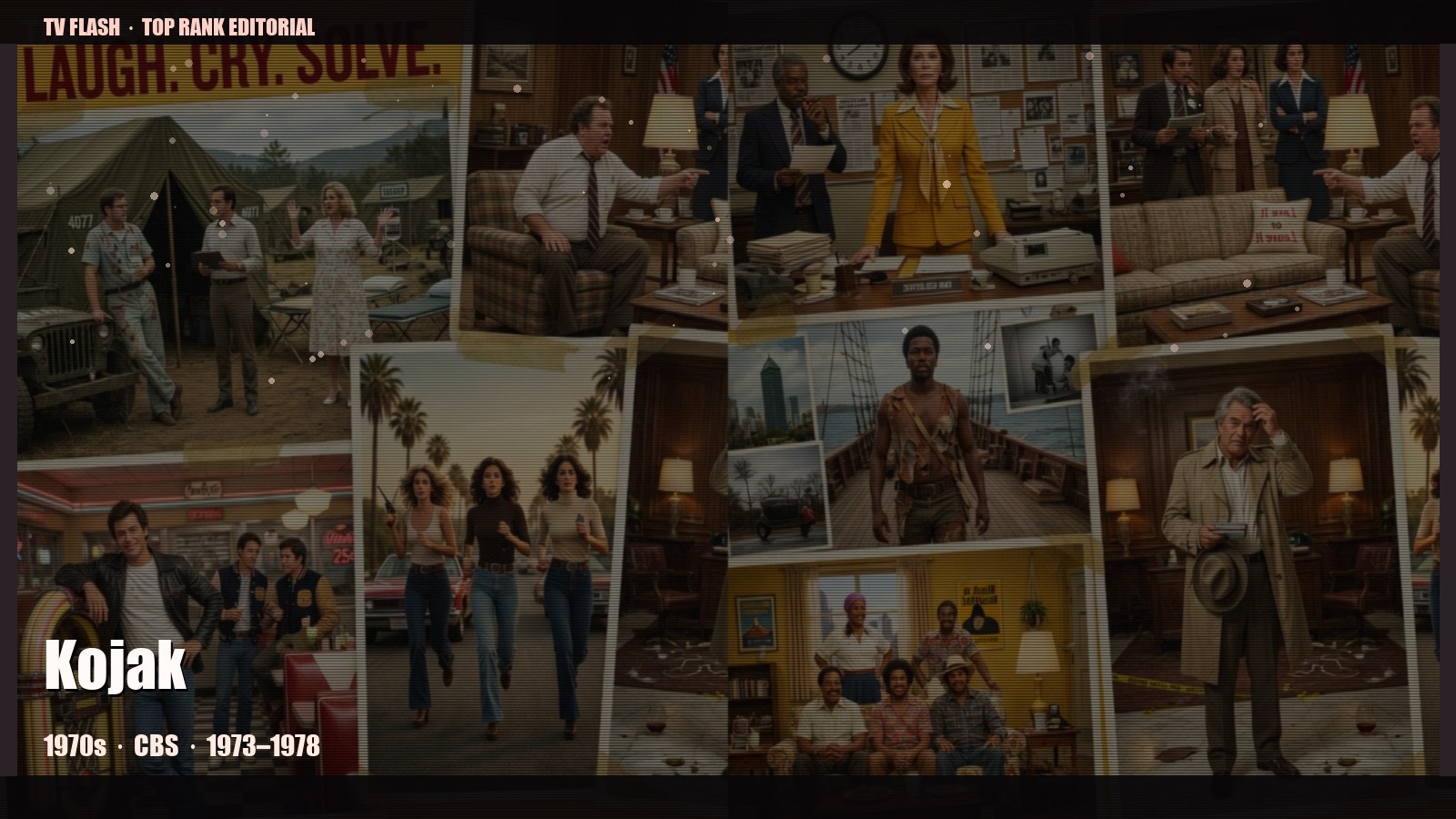 Kojak — editorial still collage for TV Flash