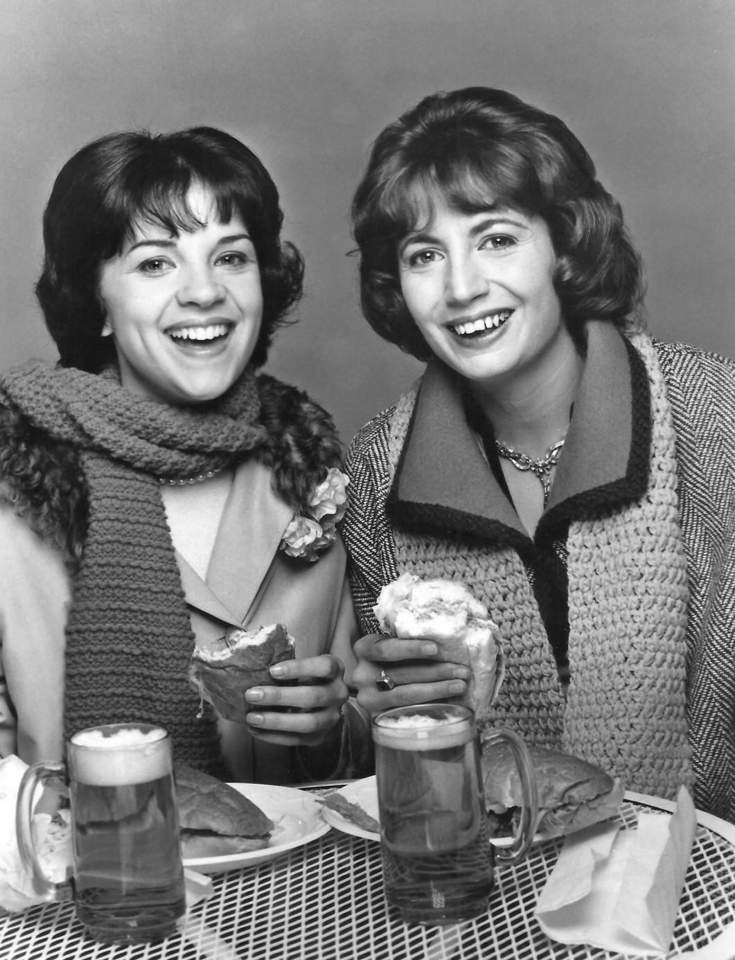 Laverne & Shirley — editorial still collage for TV Flash