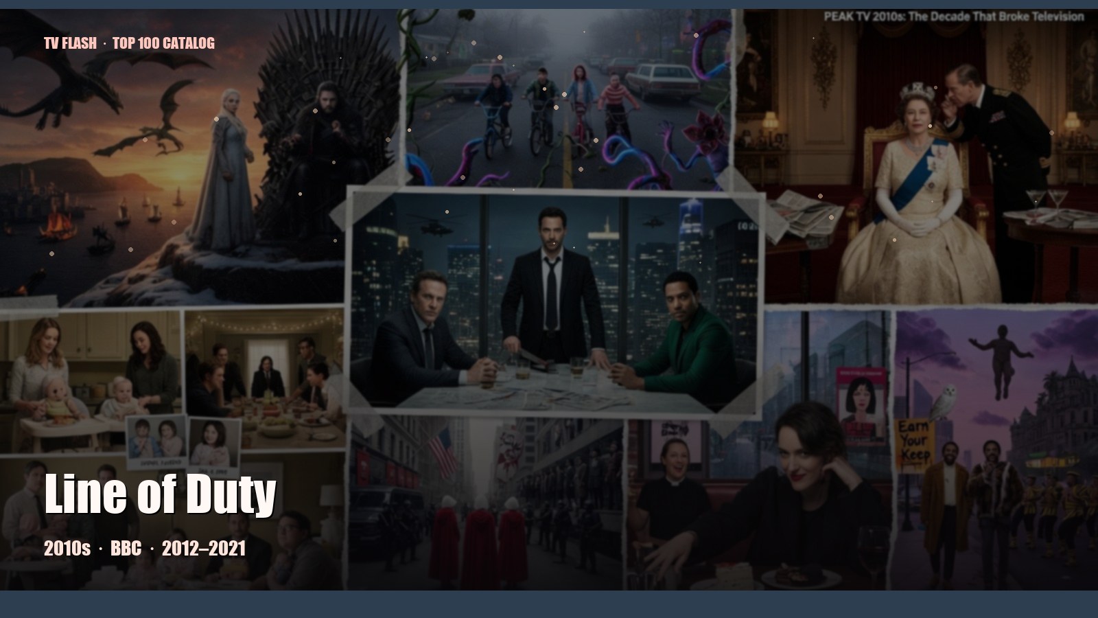 Line of Duty — editorial still collage for TV Flash