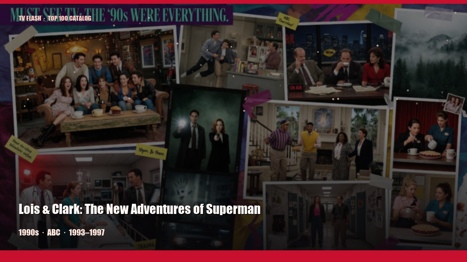 Lois & Clark: The New Adventures of Superman — editorial still collage for TV Flash