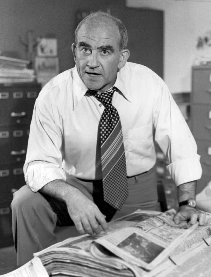 Lou Grant — editorial still collage for TV Flash