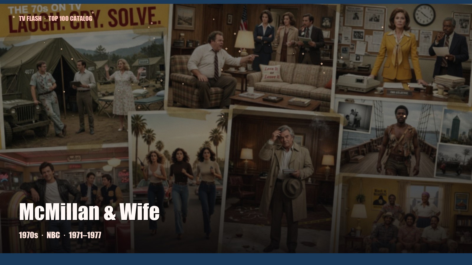 McMillan & Wife — editorial still collage for TV Flash