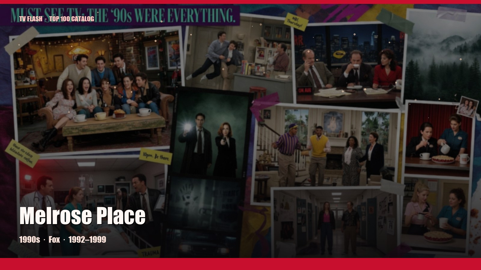 Melrose Place — editorial still collage for TV Flash
