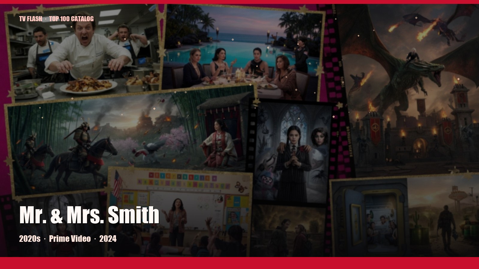 Mr. & Mrs. Smith — editorial still collage for TV Flash