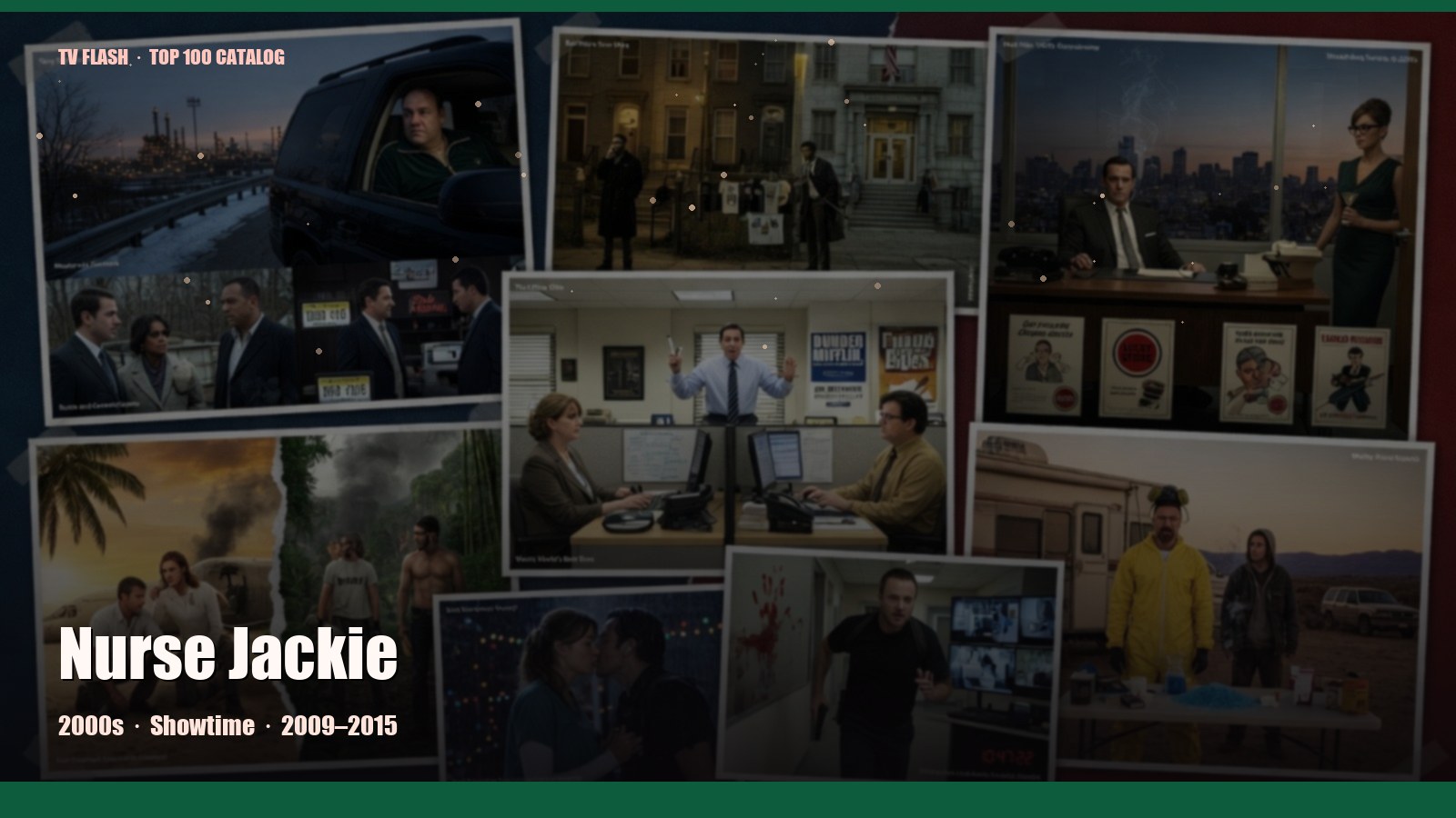 Nurse Jackie — editorial still collage for TV Flash
