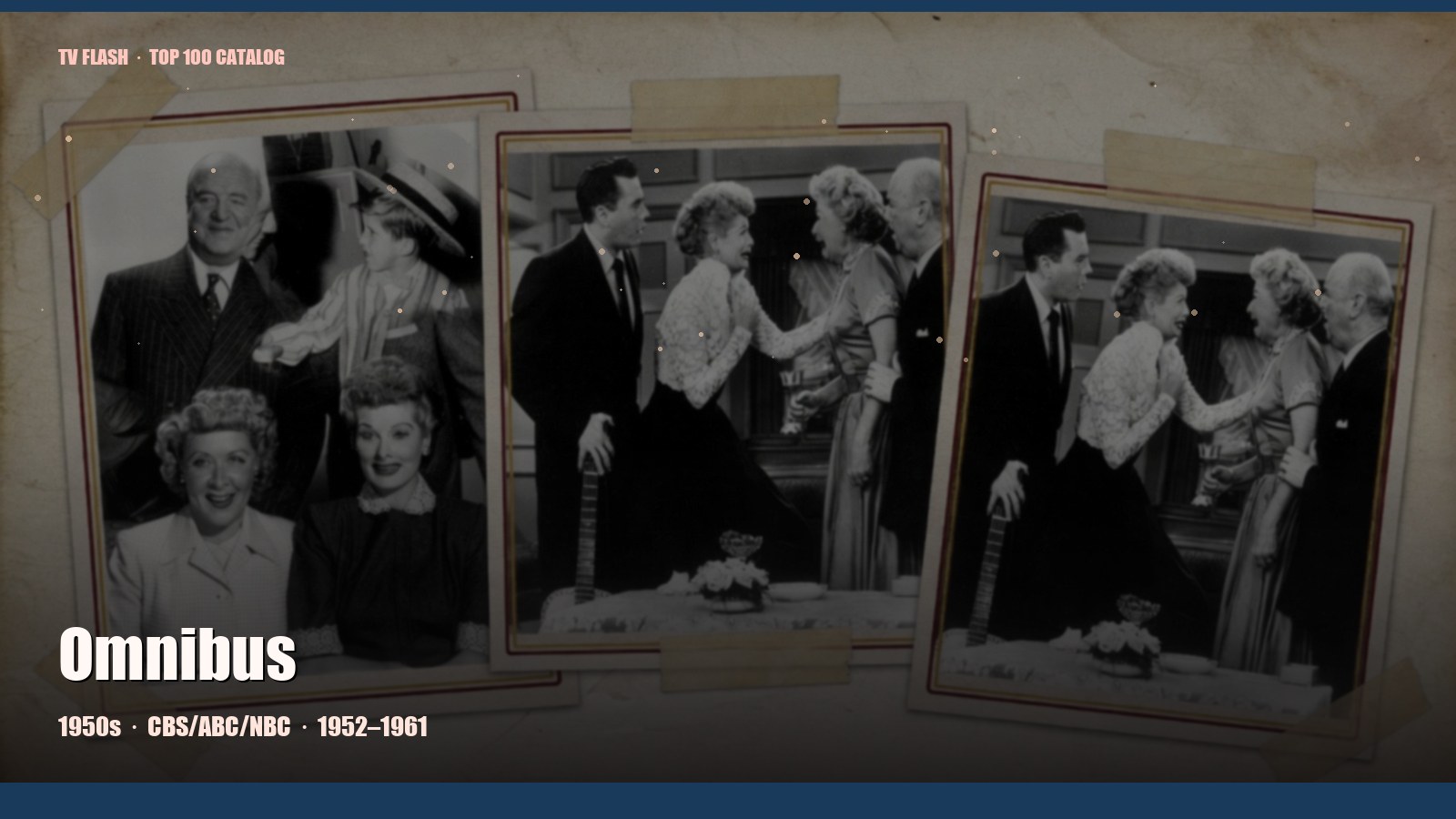 Omnibus — editorial still collage for TV Flash