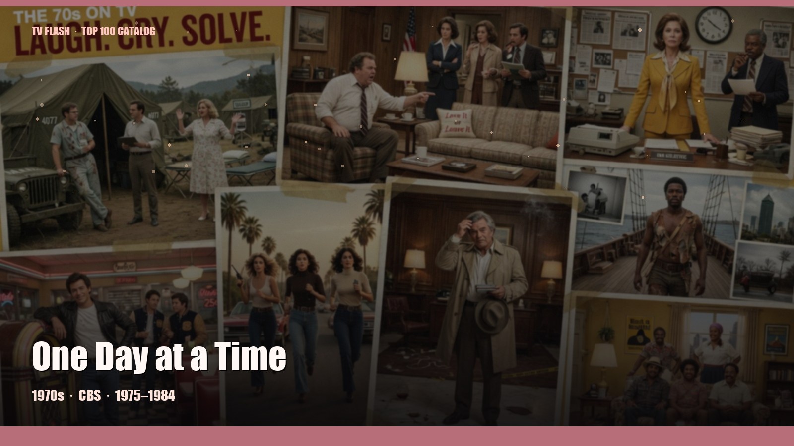 One Day at a Time — editorial still collage for TV Flash