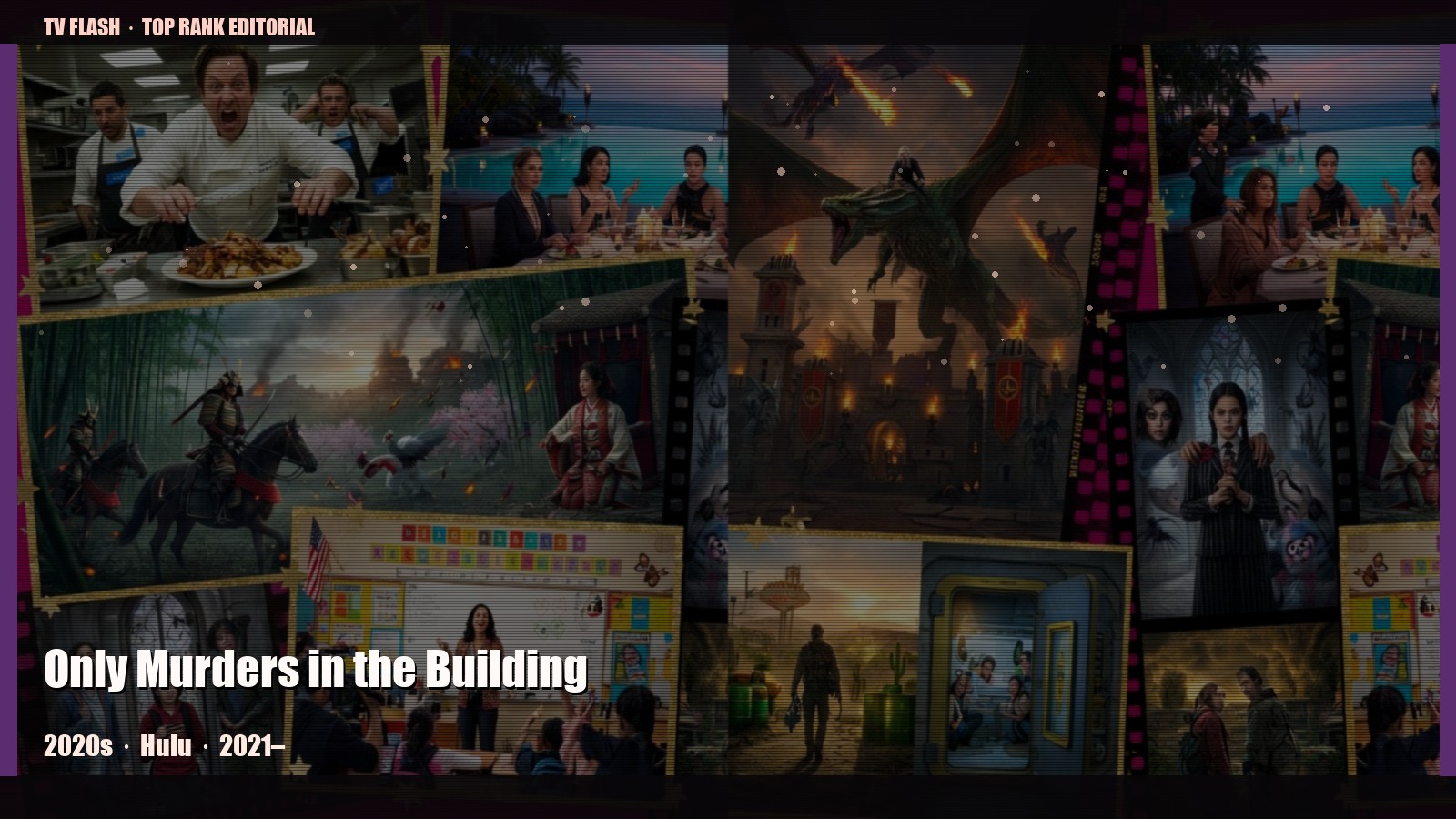 Only Murders in the Building — editorial still collage for TV Flash
