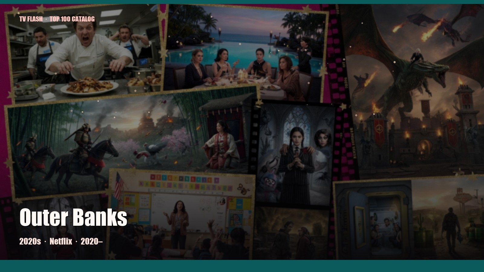 Outer Banks — editorial still collage for TV Flash
