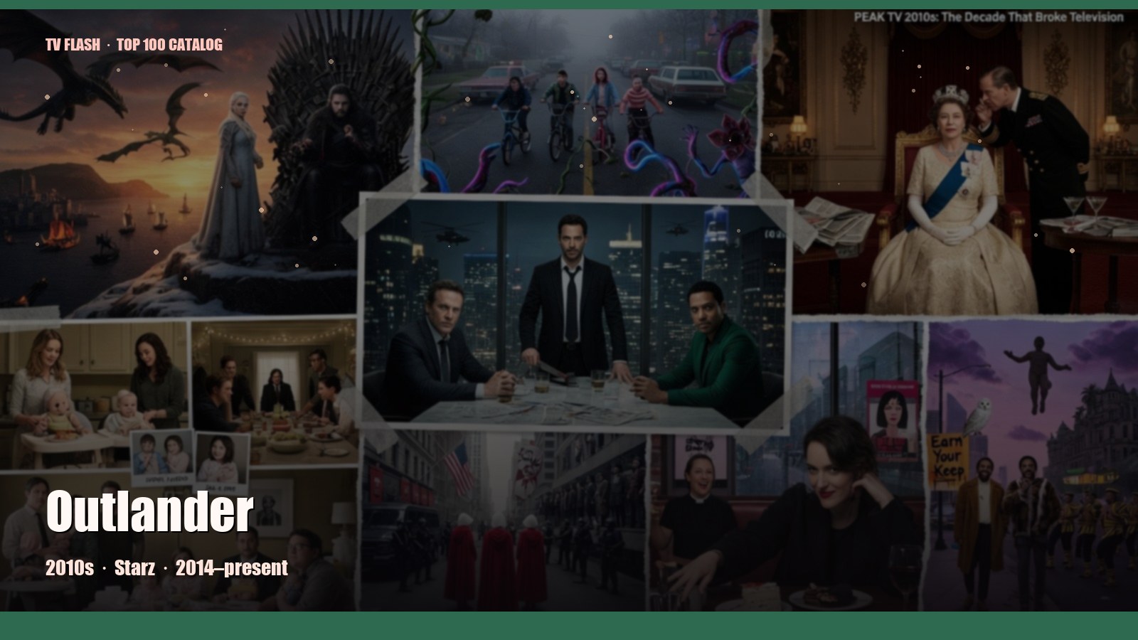 Outlander — editorial still collage for TV Flash