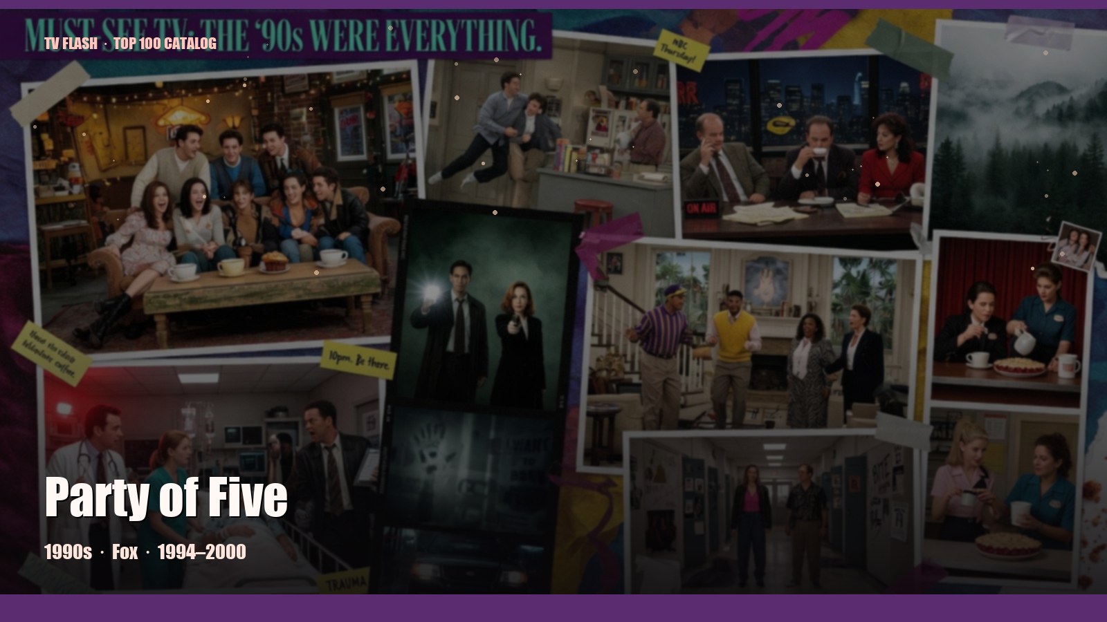 Party of Five — editorial still collage for TV Flash